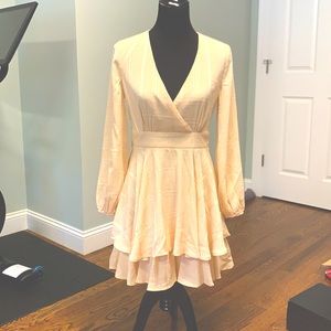 Pink Lily Beautiful Cream Dress NWOT